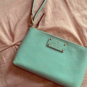 Turquoise blue Kate spade wristlet ♠️